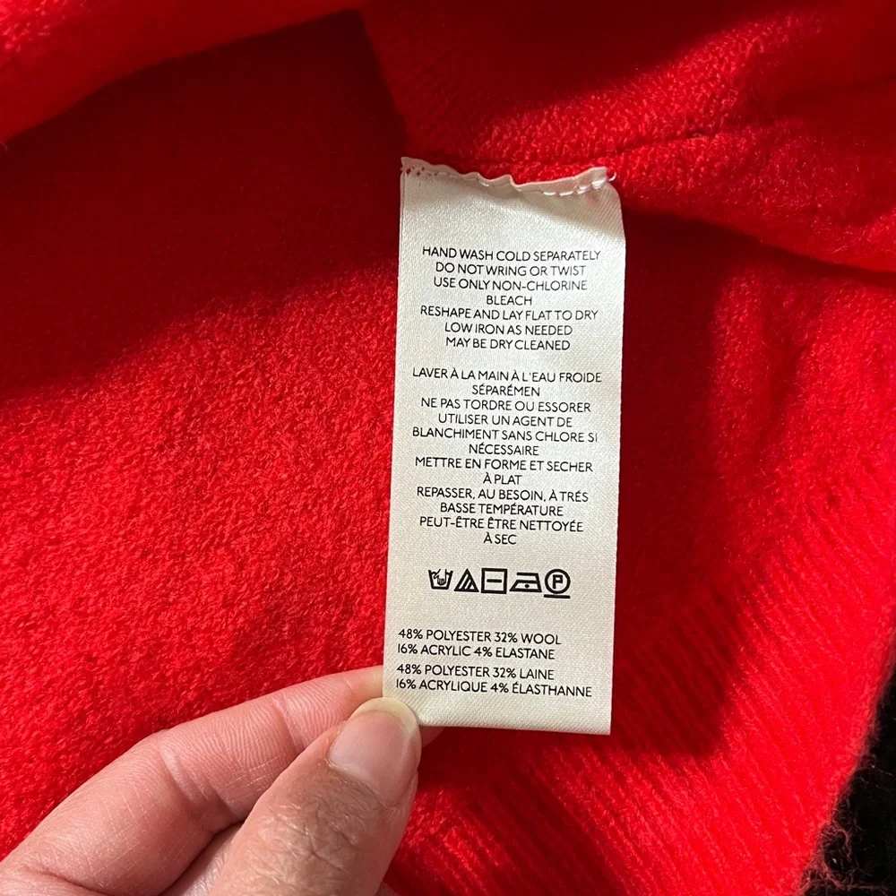 Free People size Medium bright Red Women's crop Sweater